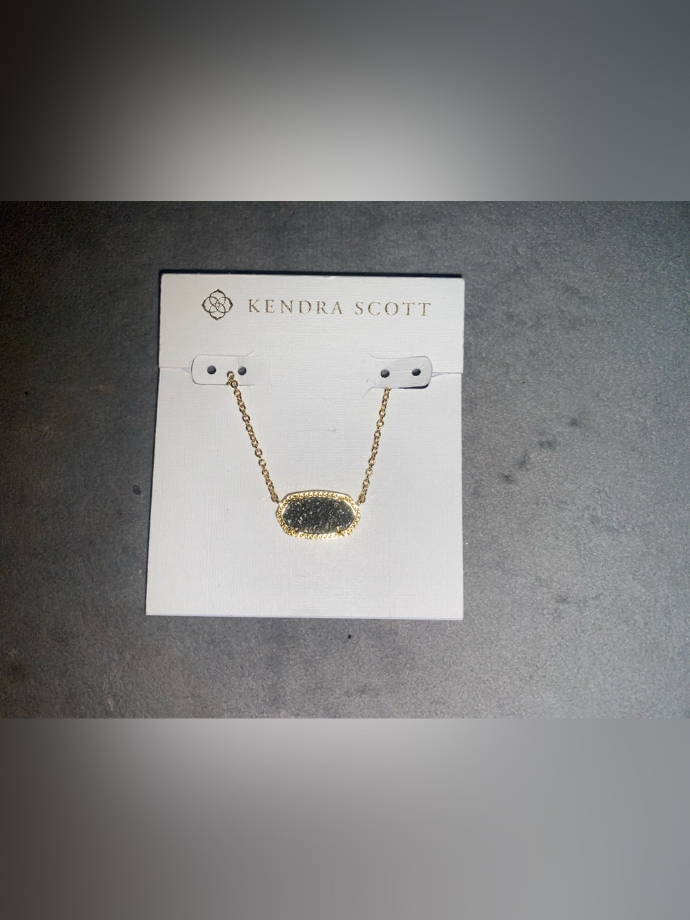 KENDRA SCOTT ELISA GOLD PENDANT NECKLACE IN PLATINUM DRUSY $75
